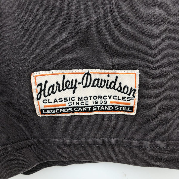 Harley-Davidson Long Sleeve T-Shirt, Men's XL Size unclear black type Vintage Second Hand