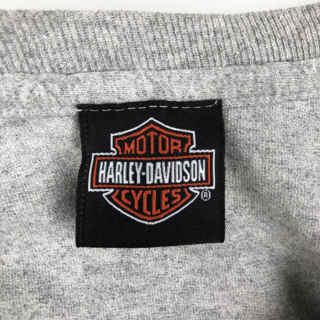 Harley-Davidson Long Sleeve T-Shirt, Men's Size L unclear gray type Vintage Second Hand