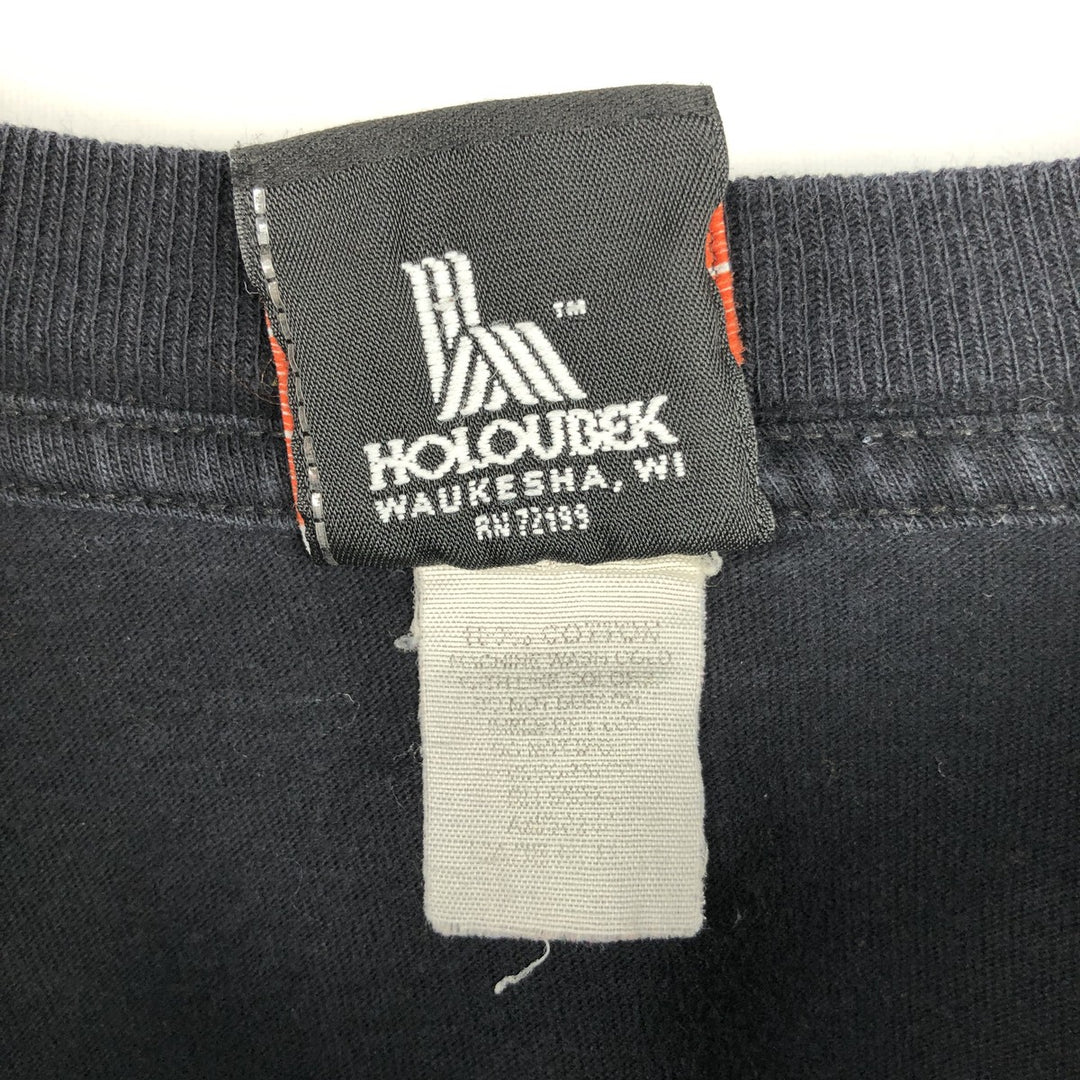 00'S Harley-Davidson Fire Pattern Long T-Shirt, Men's XL Size cotton black type Vintage Second Hand