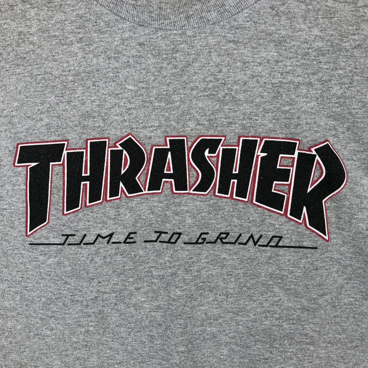 Thrasher THRASHER Long Sleeve T-Shirt, Men's Size M cotton gray type Vintage Second Hand