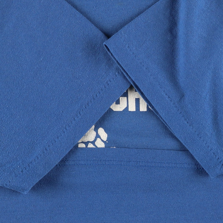 Vintage 90'S Jerzees college T-shirt, made in the USA, size L, men's cotton blue type Vintage Second Hand