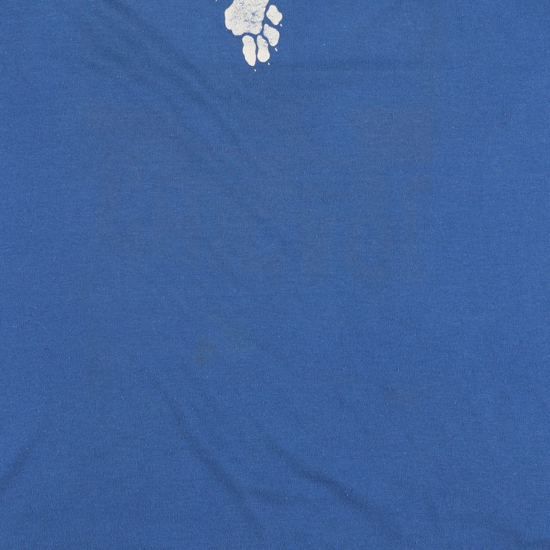 Vintage 90'S Jerzees college T-shirt, made in the USA, size L, men's cotton blue type Vintage Second Hand
