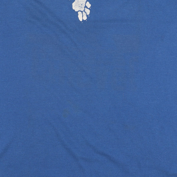 Vintage 90'S Jerzees college T-shirt, made in the USA, size L, men's cotton blue type Vintage Second Hand