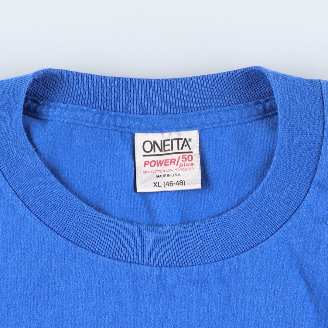 90's ONEITA POWER cotton blue type Vintage Second Hand