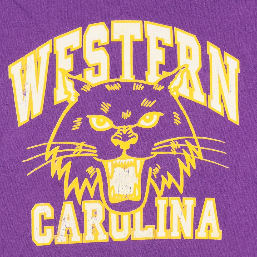 90'S SIGNAL MEGA-TEE College T-Shirt, Made in USA, Men's Size L (Equivalent), Vintage cotton purple type Vintage Second Hand