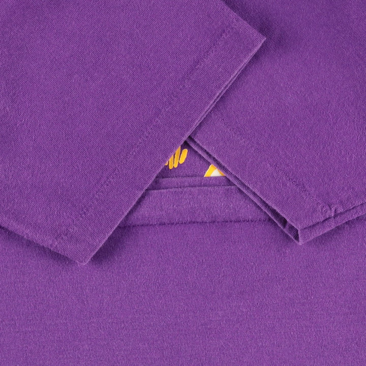 90'S SIGNAL MEGA-TEE College T-Shirt, Made in USA, Men's Size L (Equivalent), Vintage cotton purple type Vintage Second Hand