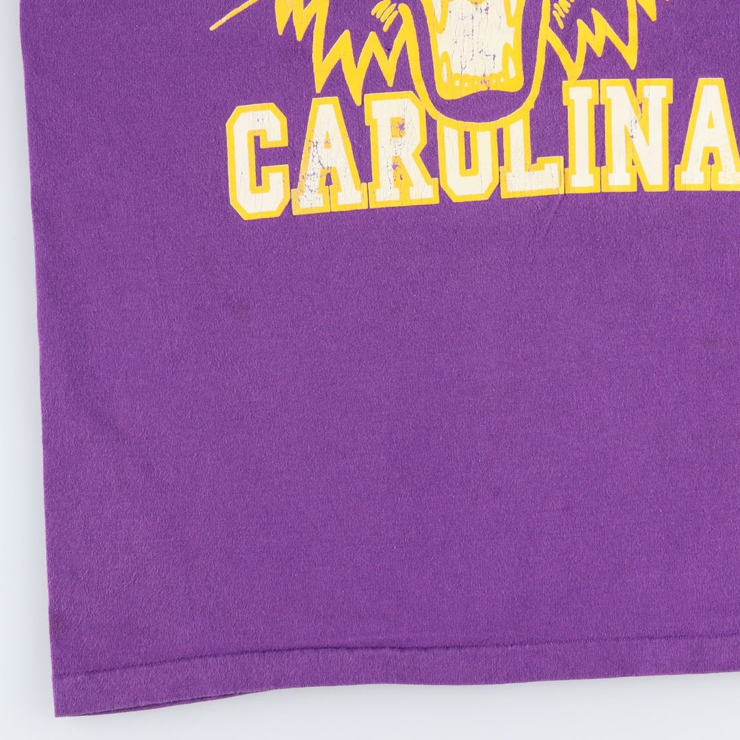 90'S SIGNAL MEGA-TEE College T-Shirt, Made in USA, Men's Size L (Equivalent), Vintage cotton purple type Vintage Second Hand