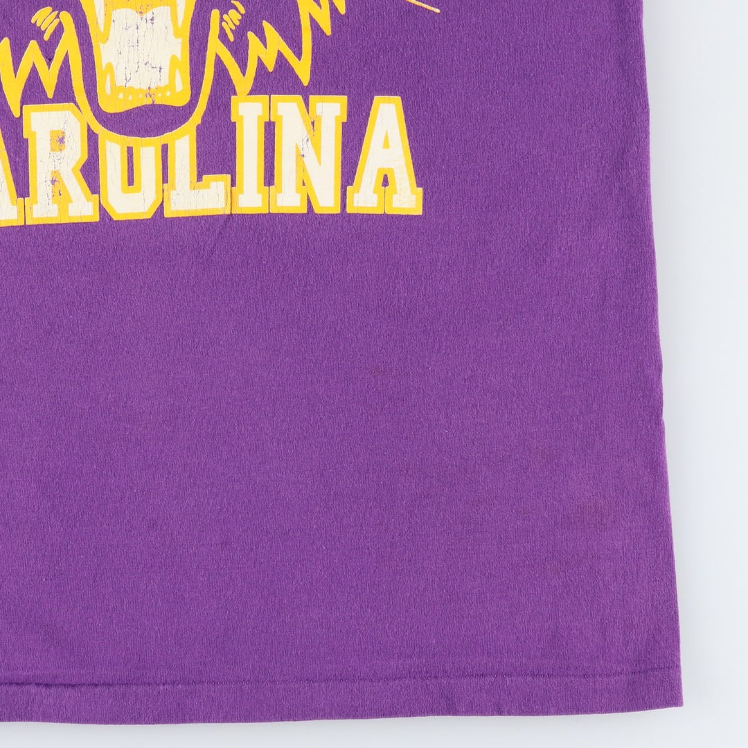 90'S SIGNAL MEGA-TEE College T-Shirt, Made in USA, Men's Size L (Equivalent), Vintage cotton purple type Vintage Second Hand
