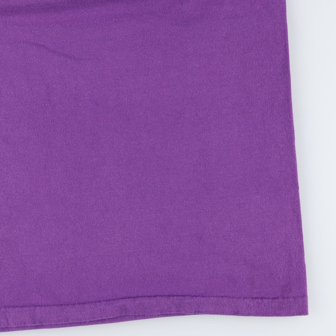 90'S SIGNAL MEGA-TEE College T-Shirt, Made in USA, Men's Size L (Equivalent), Vintage cotton purple type Vintage Second Hand