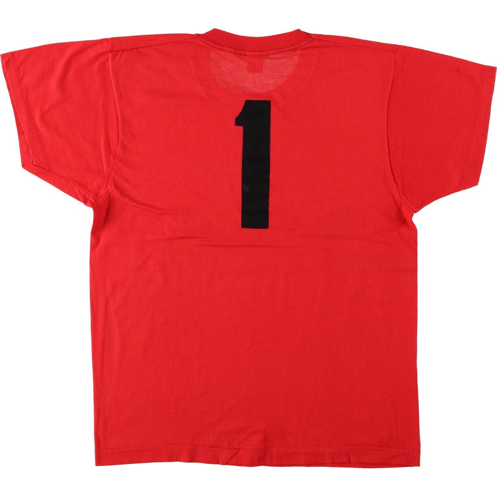 90'S SCREEN STARS College T-shirt, Made in USA, Men's L size, Vintage cotton red type Vintage Second Hand
