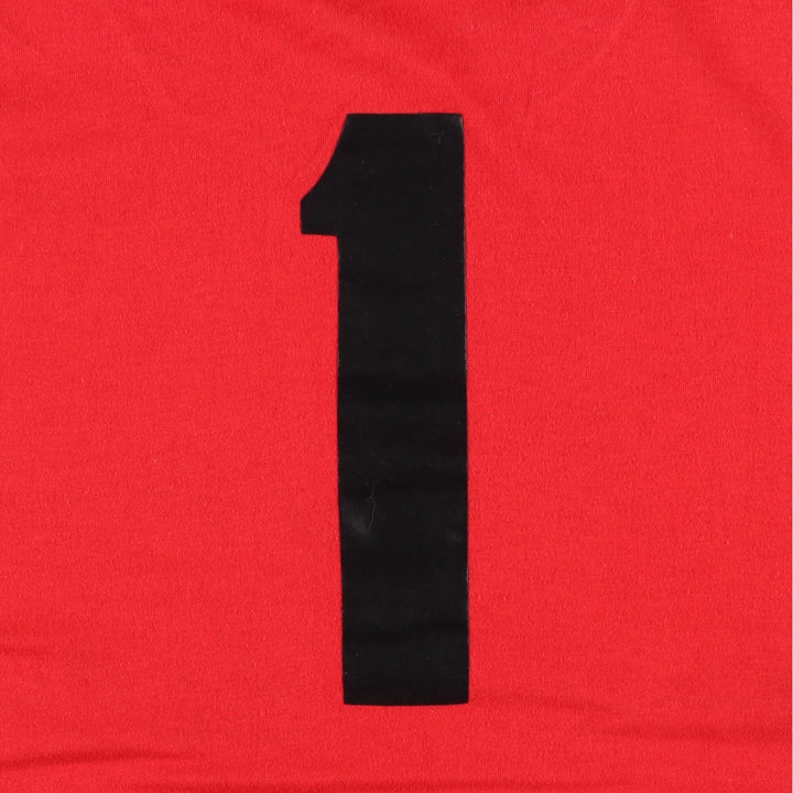 90'S SCREEN STARS College T-shirt, Made in USA, Men's L size, Vintage cotton red type Vintage Second Hand