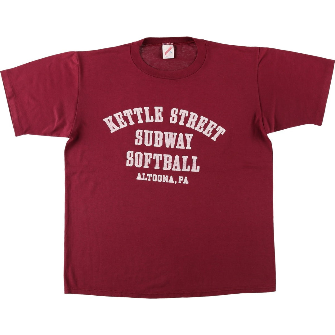 Vintage 90'S Jerzees College T-Shirt, Made in USA, Men's XL cotton red type Vintage Second Hand
