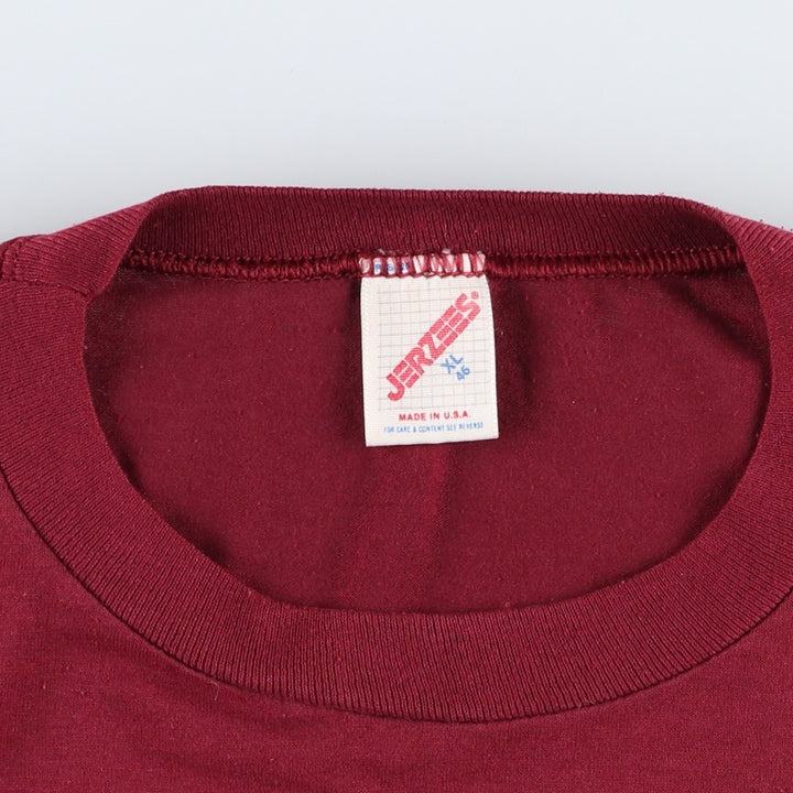 Vintage 90'S Jerzees College T-Shirt, Made in USA, Men's XL cotton red type Vintage Second Hand
