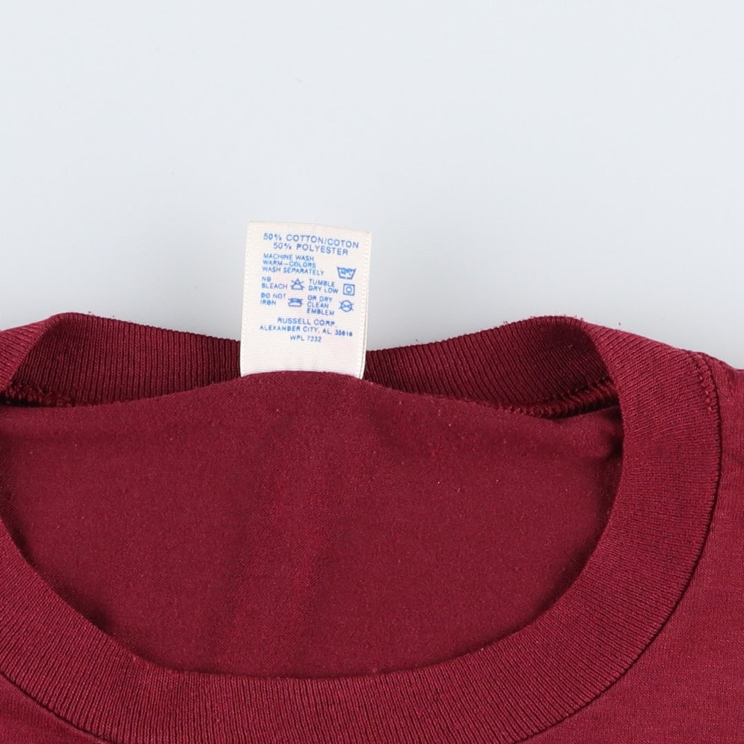 Vintage 90'S Jerzees College T-Shirt, Made in USA, Men's XL cotton red type Vintage Second Hand