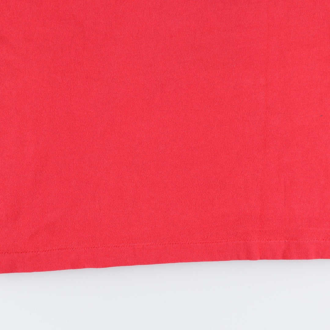 90'S Fruit of the Loom College T-Shirt, Made in USA, Men's XL equivalent, Crew Neck (Round Neck), Vintage. cotton red type Vintage Second Hand