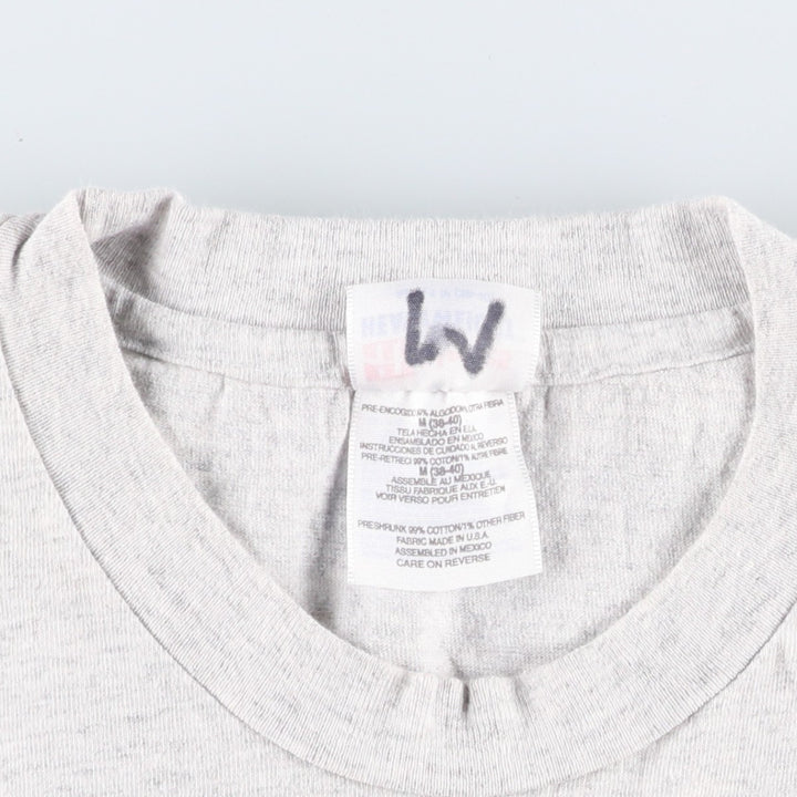 90'S Hanes Heavyweight Triple Print College T-Shirt, Men's Size M (Equivalent), Vintage cotton gray type Vintage Second Hand