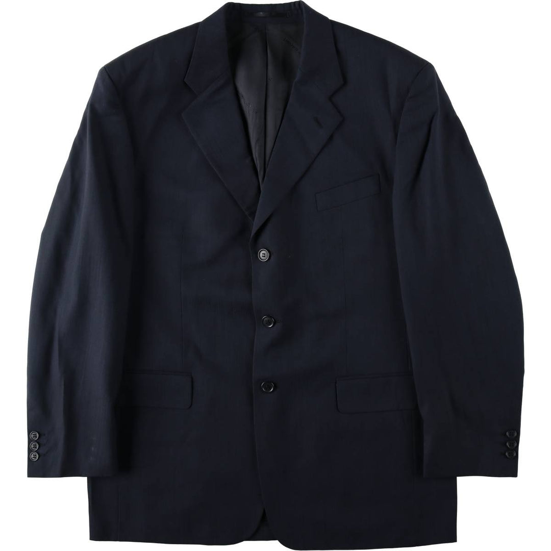 Pierre Cardin navy blazer, tailored jacket, men's size XL (approx.) wool navy blue type Vintage Second Hand