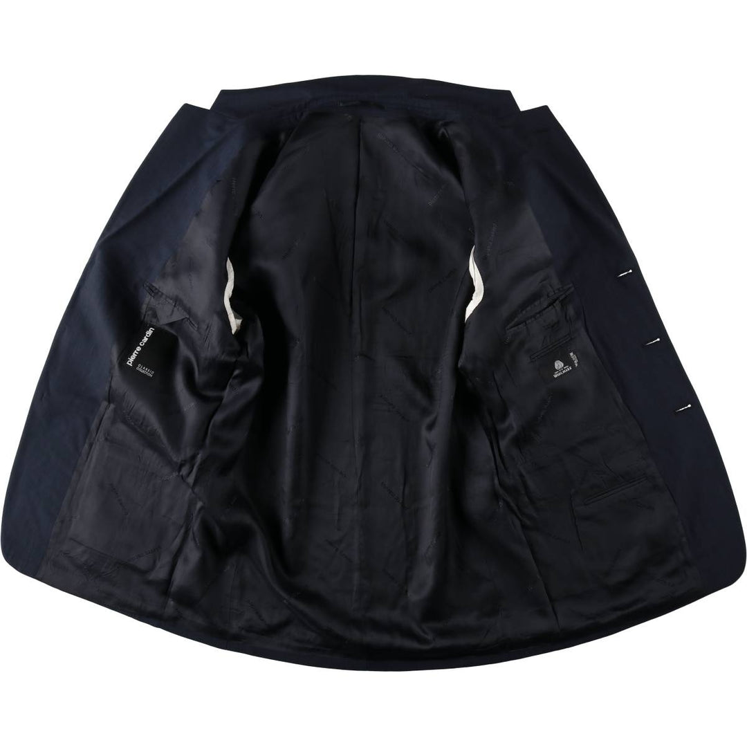 Pierre Cardin navy blazer, tailored jacket, men's size XL (approx.) wool navy blue type Vintage Second Hand