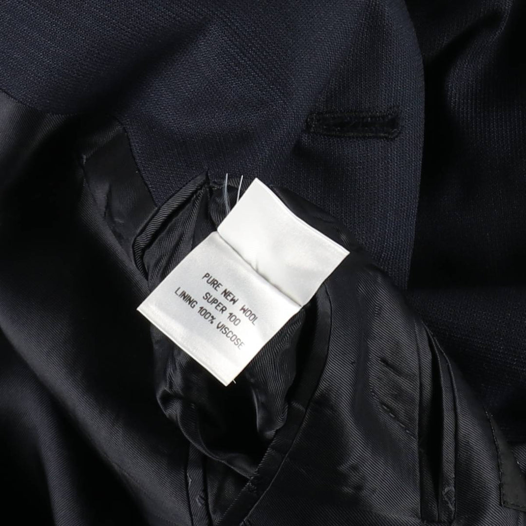 Pierre Cardin navy blazer, tailored jacket, men's size XL (approx.) wool navy blue type Vintage Second Hand
