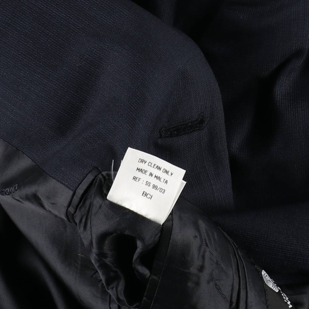 Pierre Cardin navy blazer, tailored jacket, men's size XL (approx.) wool navy blue type Vintage Second Hand