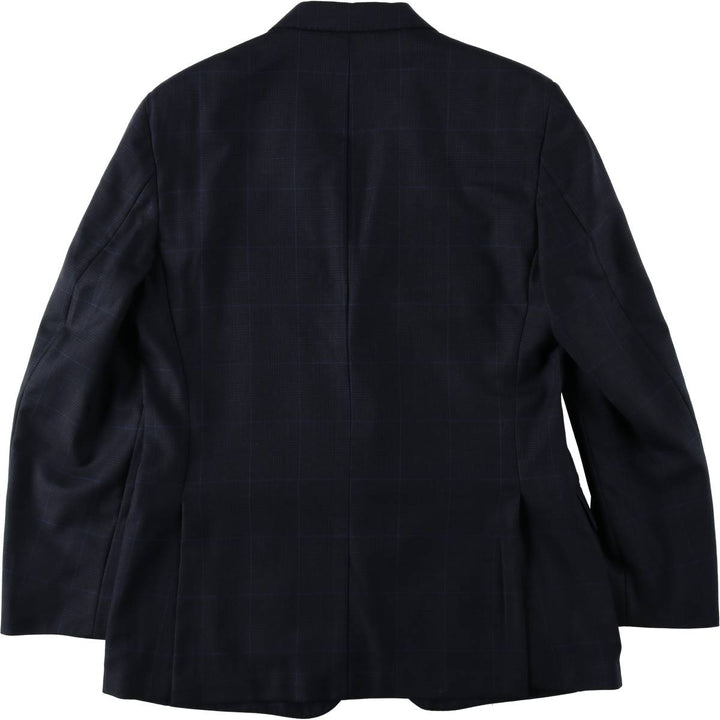 Brooks Brothers 346 REGENT FIT Check Pattern Wool Tailored Jacket (Men's Size M) wool navy blue type Vintage Second Hand