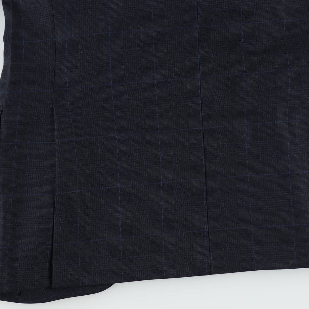 Brooks Brothers 346 REGENT FIT Check Pattern Wool Tailored Jacket (Men's Size M) wool navy blue type Vintage Second Hand