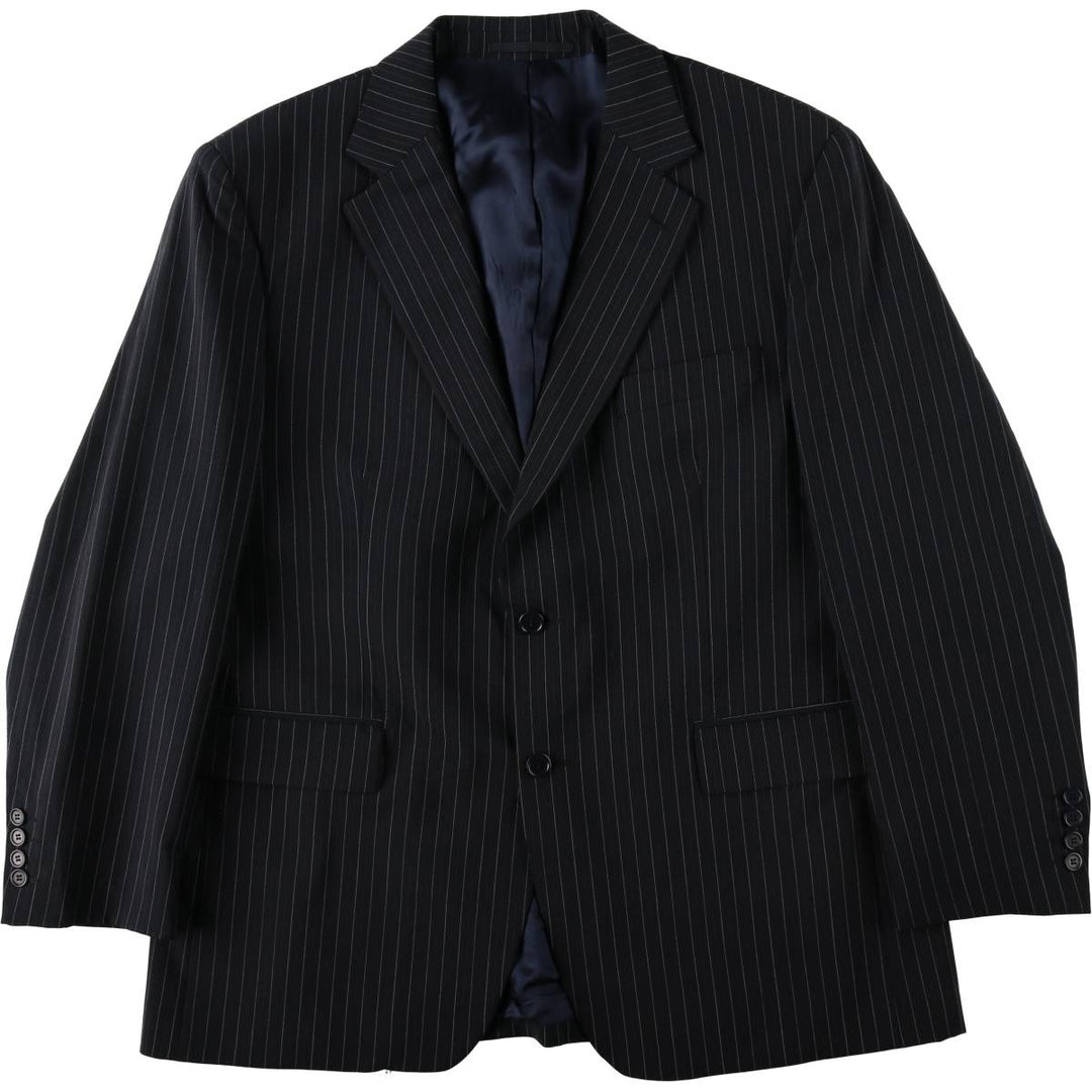Pierre Cardin Paris Stripe Pattern Blazer Tailored Jacket Men's Size XL (approx.) wool navy blue type Vintage Second Hand