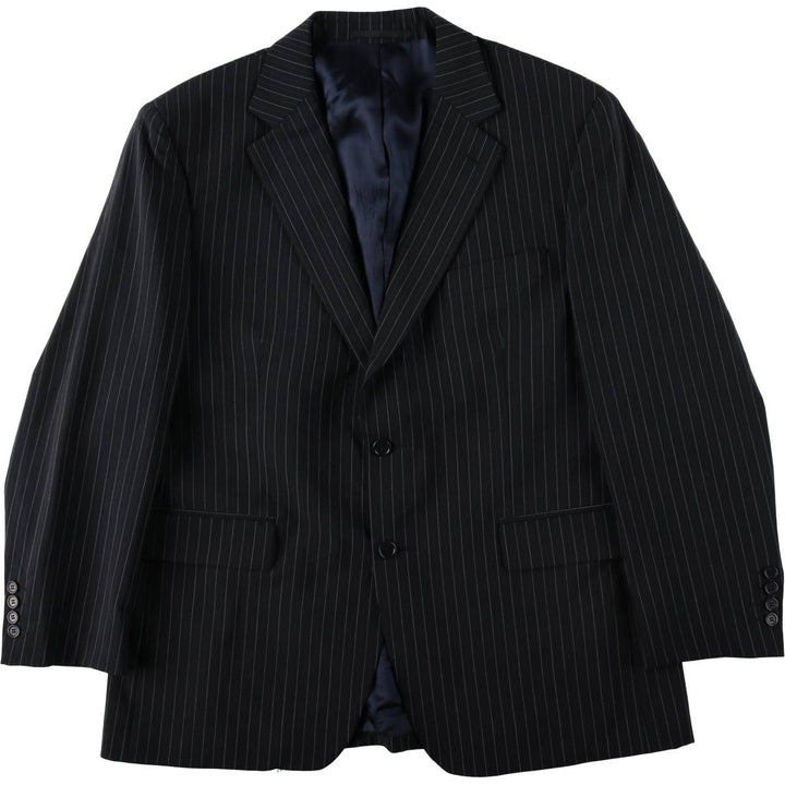 Pierre Cardin Paris Stripe Pattern Blazer Tailored Jacket Men's Size XL (approx.) wool navy blue type Vintage Second Hand