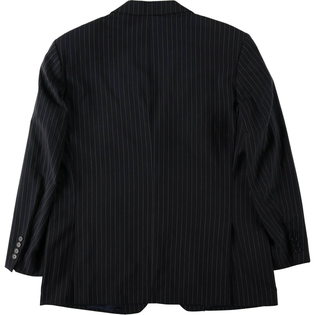 Pierre Cardin Paris Stripe Pattern Blazer Tailored Jacket Men's Size XL (approx.) wool navy blue type Vintage Second Hand