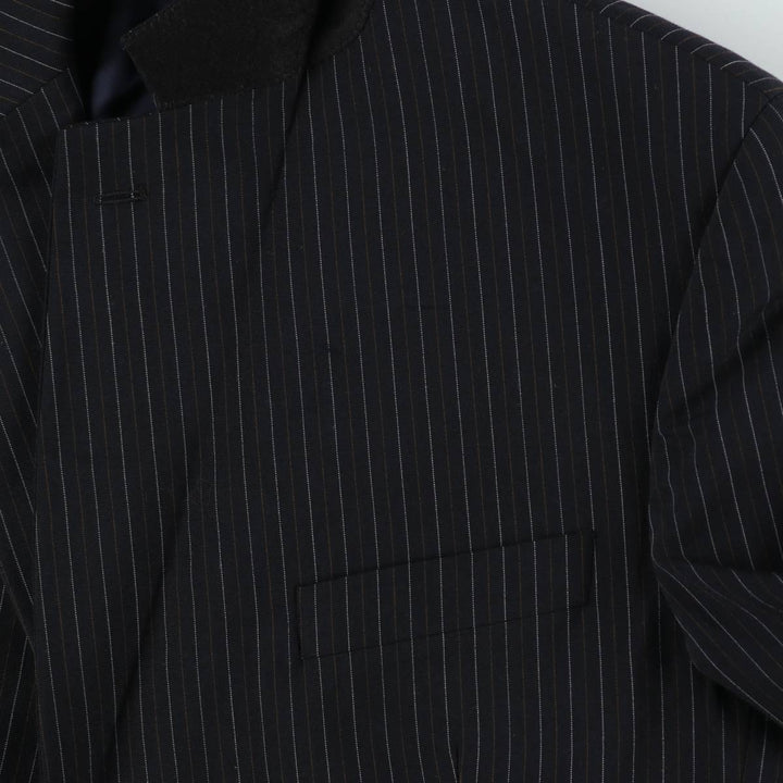 Pierre Cardin Paris Stripe Pattern Blazer Tailored Jacket Men's Size XL (approx.) wool navy blue type Vintage Second Hand