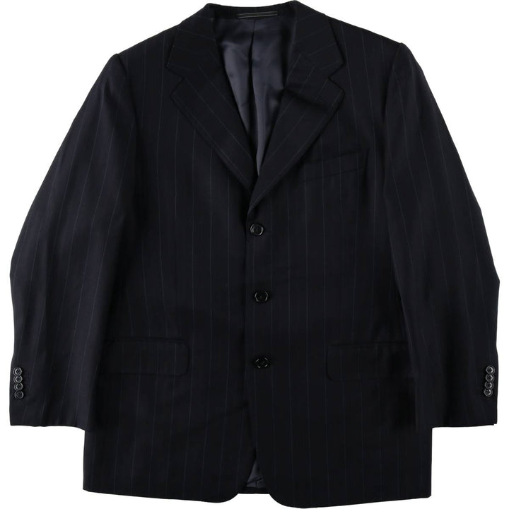 Ermenegildo Zegna striped wool tailored jacket, men's size M (approx.) wool navy blue type Vintage Second Hand