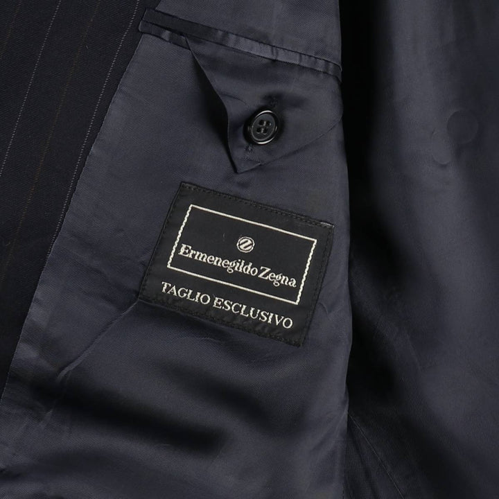 Ermenegildo Zegna striped wool tailored jacket, men's size M (approx.) wool navy blue type Vintage Second Hand