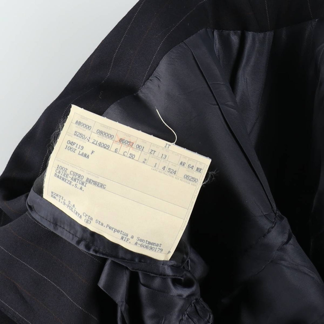 Ermenegildo Zegna striped wool tailored jacket, men's size M (approx.) wool navy blue type Vintage Second Hand