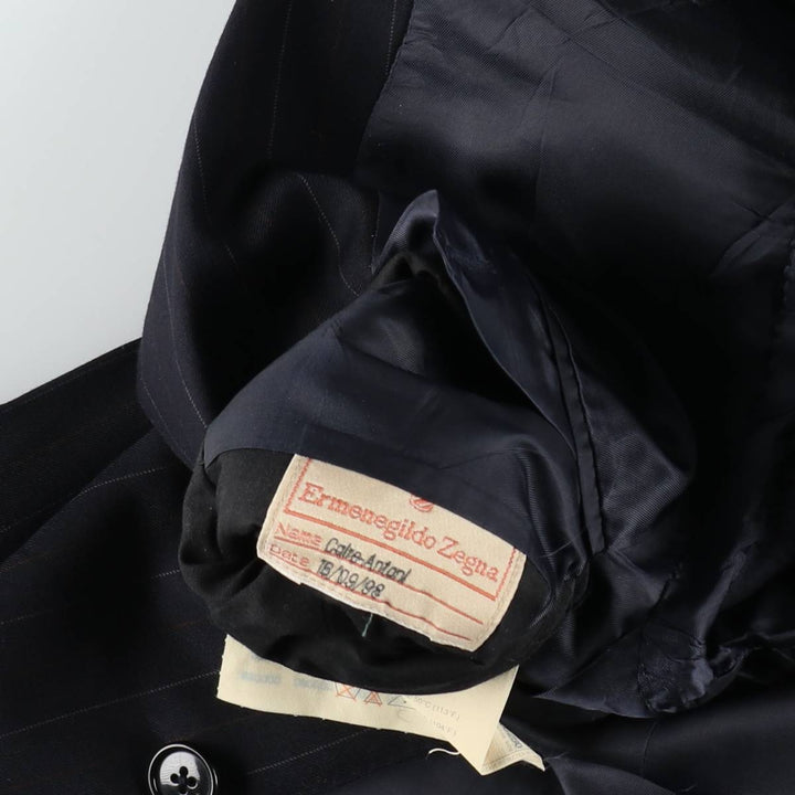 Ermenegildo Zegna striped wool tailored jacket, men's size M (approx.) wool navy blue type Vintage Second Hand