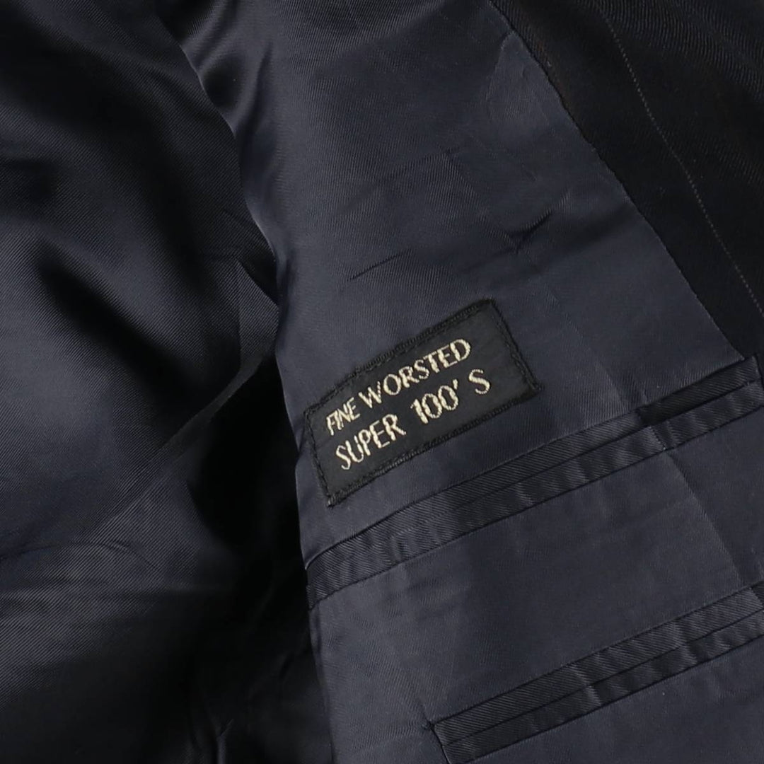 Ermenegildo Zegna striped wool tailored jacket, men's size M (approx.) wool navy blue type Vintage Second Hand