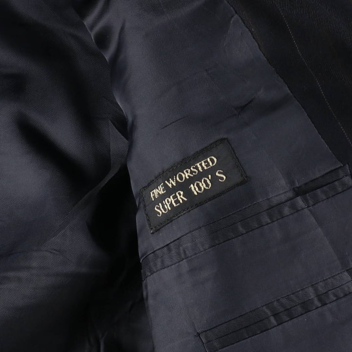 Ermenegildo Zegna striped wool tailored jacket, men's size M (approx.) wool navy blue type Vintage Second Hand