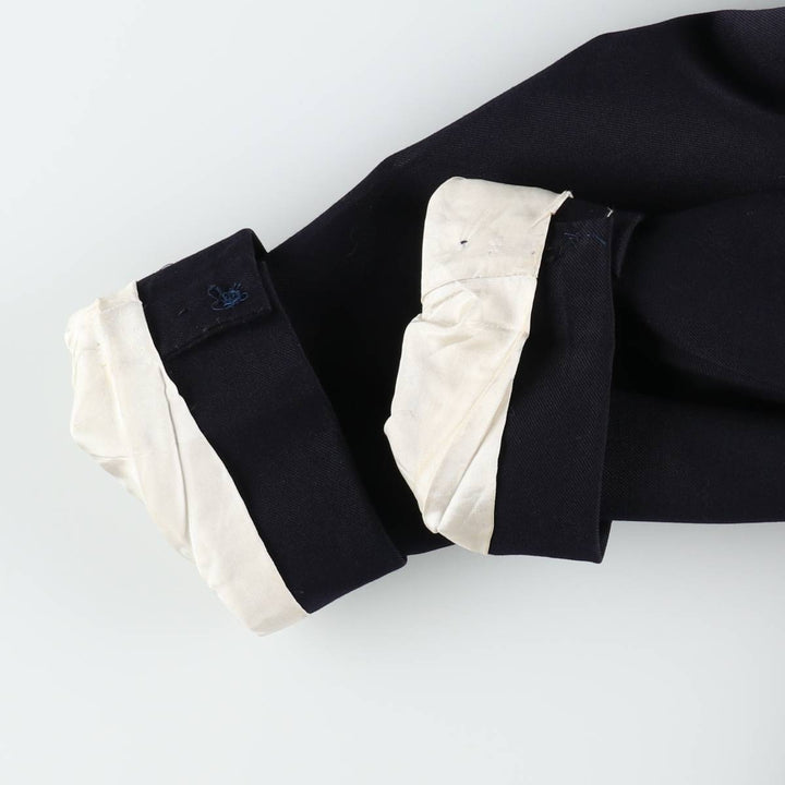 Pierre Cardin Peak Lapel Double-Breasted Wool Tailored Jacket, Made in England, Men's Size M (approx.) wool navy blue type Vintage Second Hand
