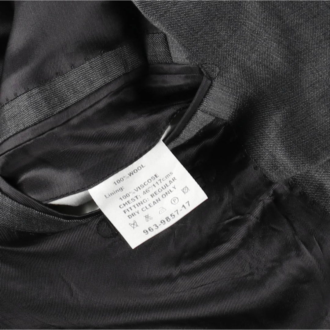 Ermenegildo Zegna wool tailored jacket, men's size XL (approx.) wool gray type Vintage Second Hand