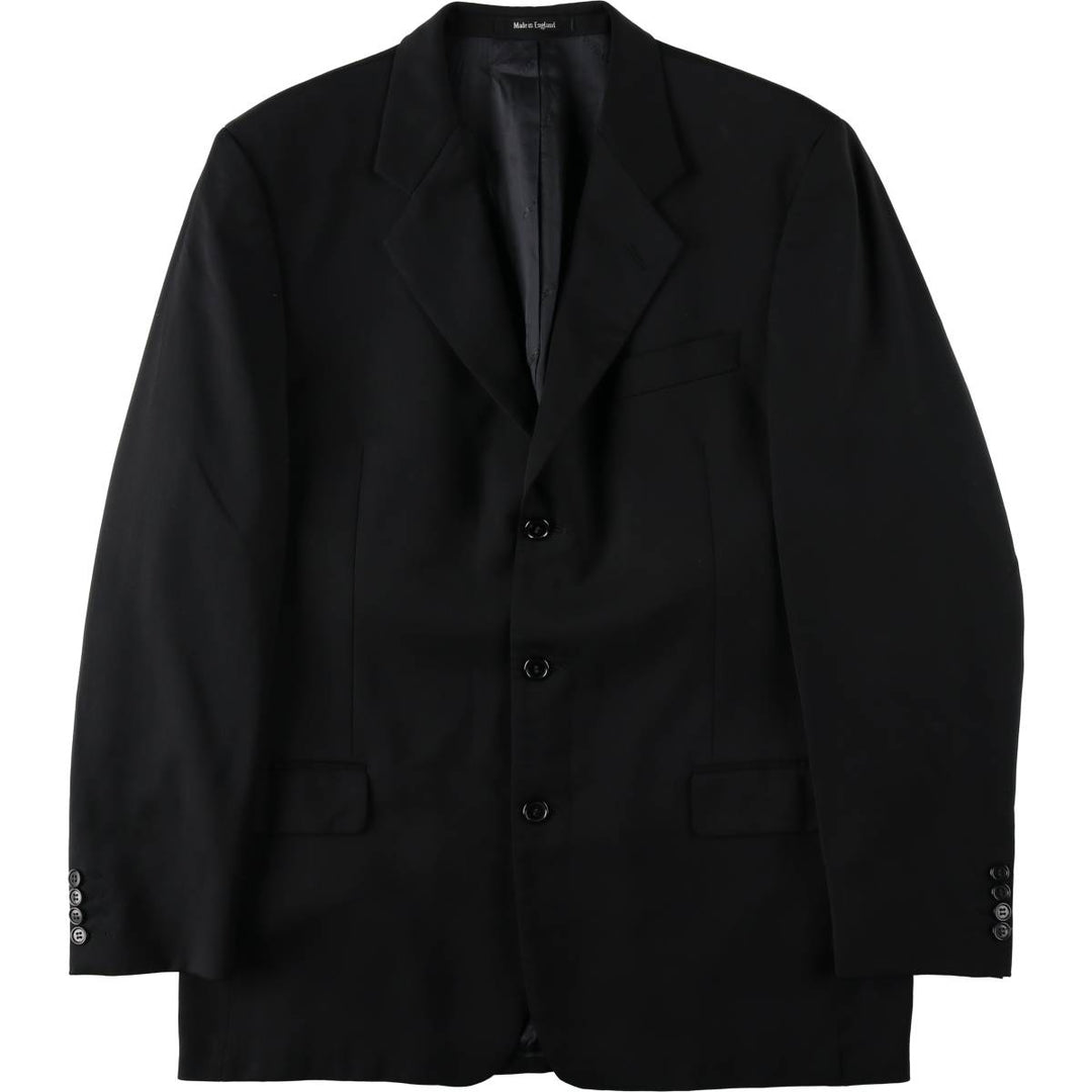 Pierre Cardin wool tailored jacket, made in England, men's size L equivalent. wool black type Vintage Second Hand