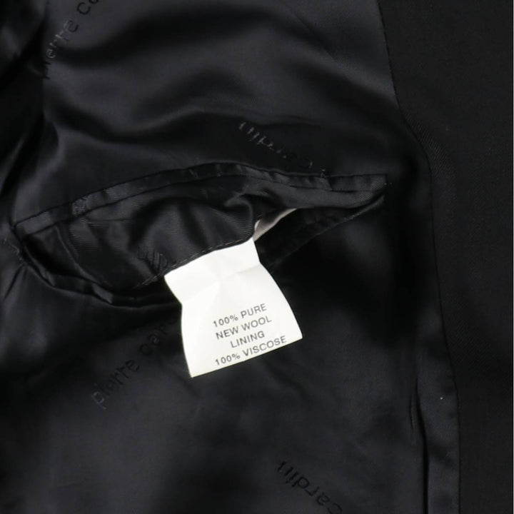 Pierre Cardin wool tailored jacket, made in England, men's size L equivalent. wool black type Vintage Second Hand