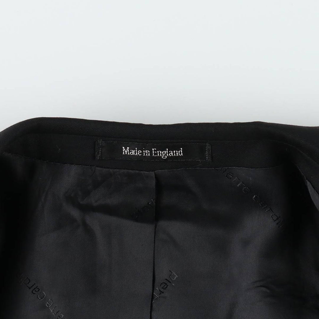 Pierre Cardin wool tailored jacket, made in England, men's size L equivalent. wool black type Vintage Second Hand