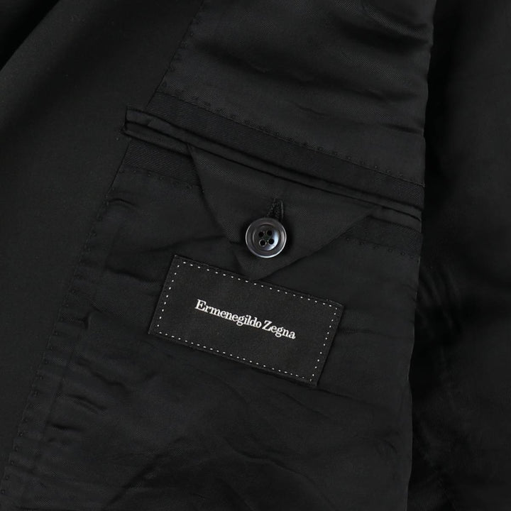 Ermenegildo Zegna Peak Lapel Wool Tailored Jacket, Men's Size L (approx.) wool black type Vintage Second Hand
