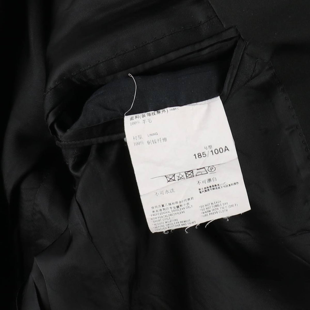 Ermenegildo Zegna Peak Lapel Wool Tailored Jacket, Men's Size L (approx.) wool black type Vintage Second Hand