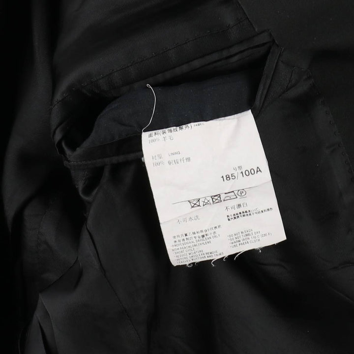 Ermenegildo Zegna Peak Lapel Wool Tailored Jacket, Men's Size L (approx.) wool black type Vintage Second Hand