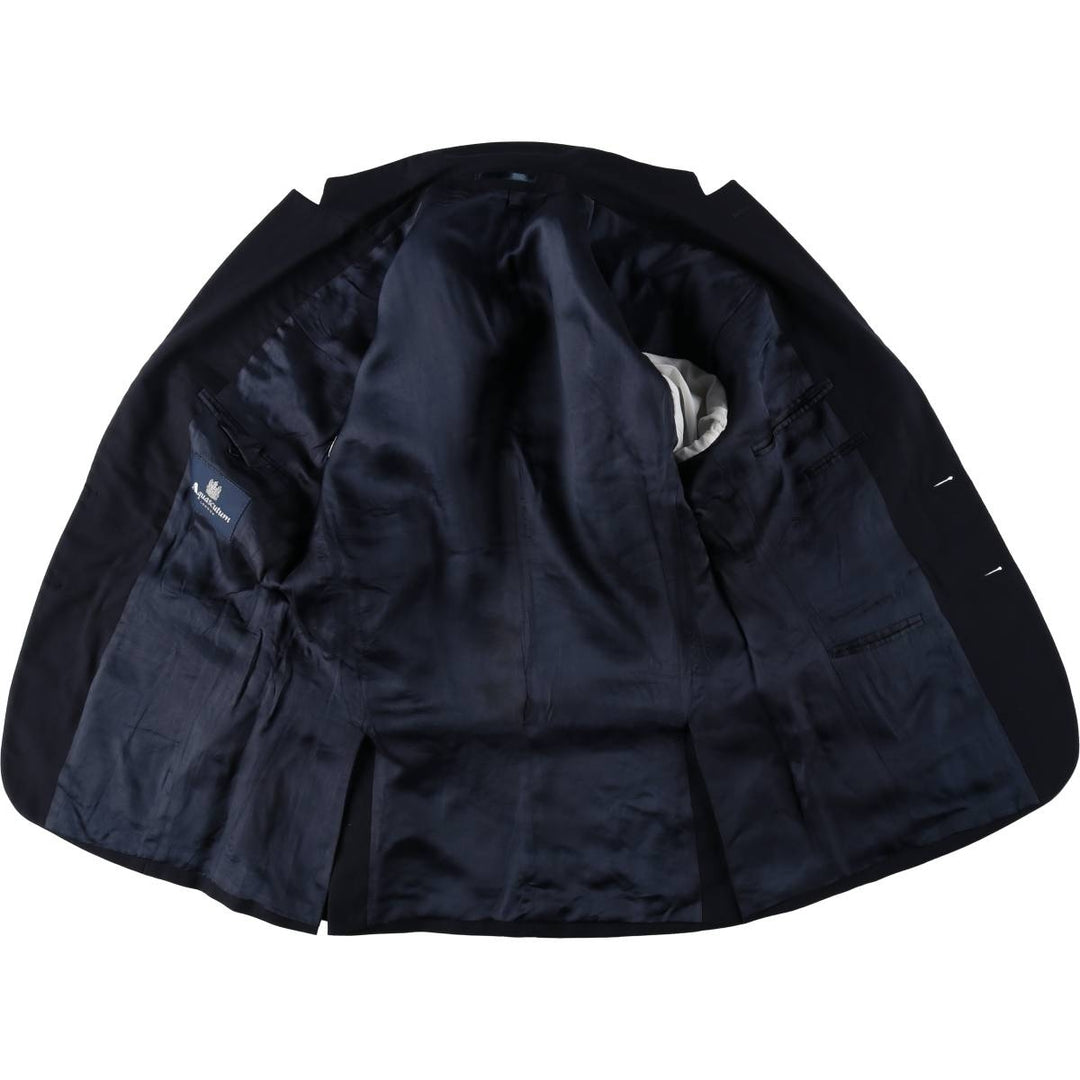 Aquascutum LONDON Navy Blazer Tailored Jacket, Men's Size S (approx.) wool navy blue type Vintage Second Hand