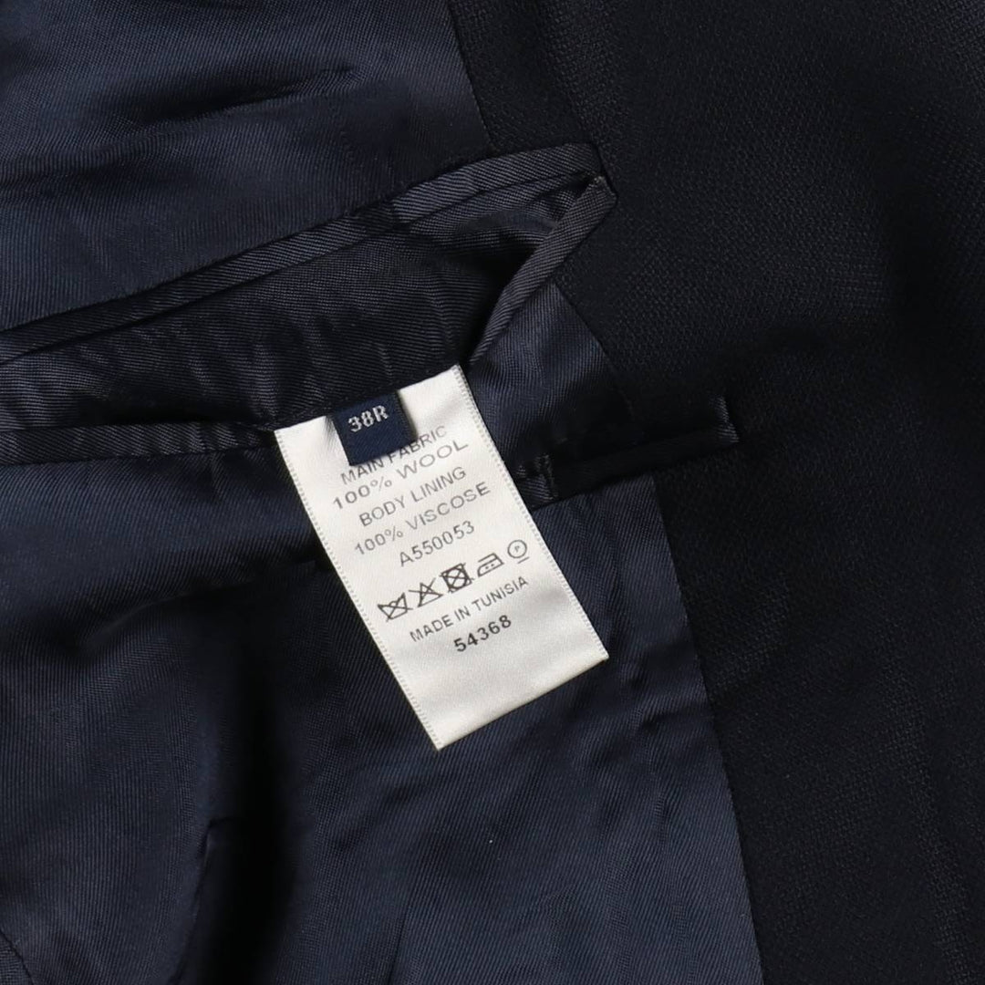 Aquascutum LONDON Navy Blazer Tailored Jacket, Men's Size S (approx.) wool navy blue type Vintage Second Hand