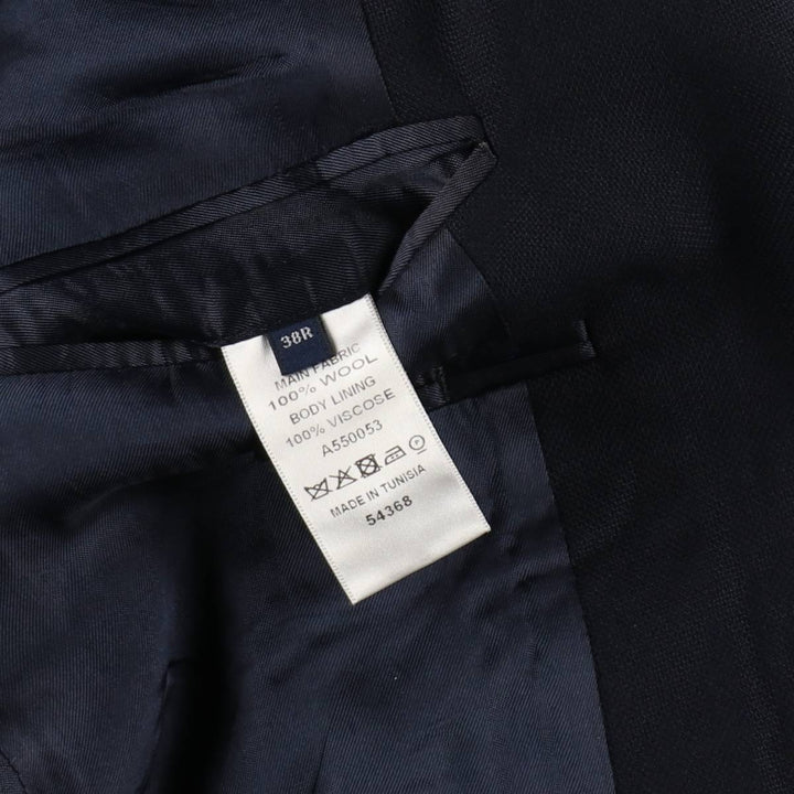 Aquascutum LONDON Navy Blazer Tailored Jacket, Men's Size S (approx.) wool navy blue type Vintage Second Hand