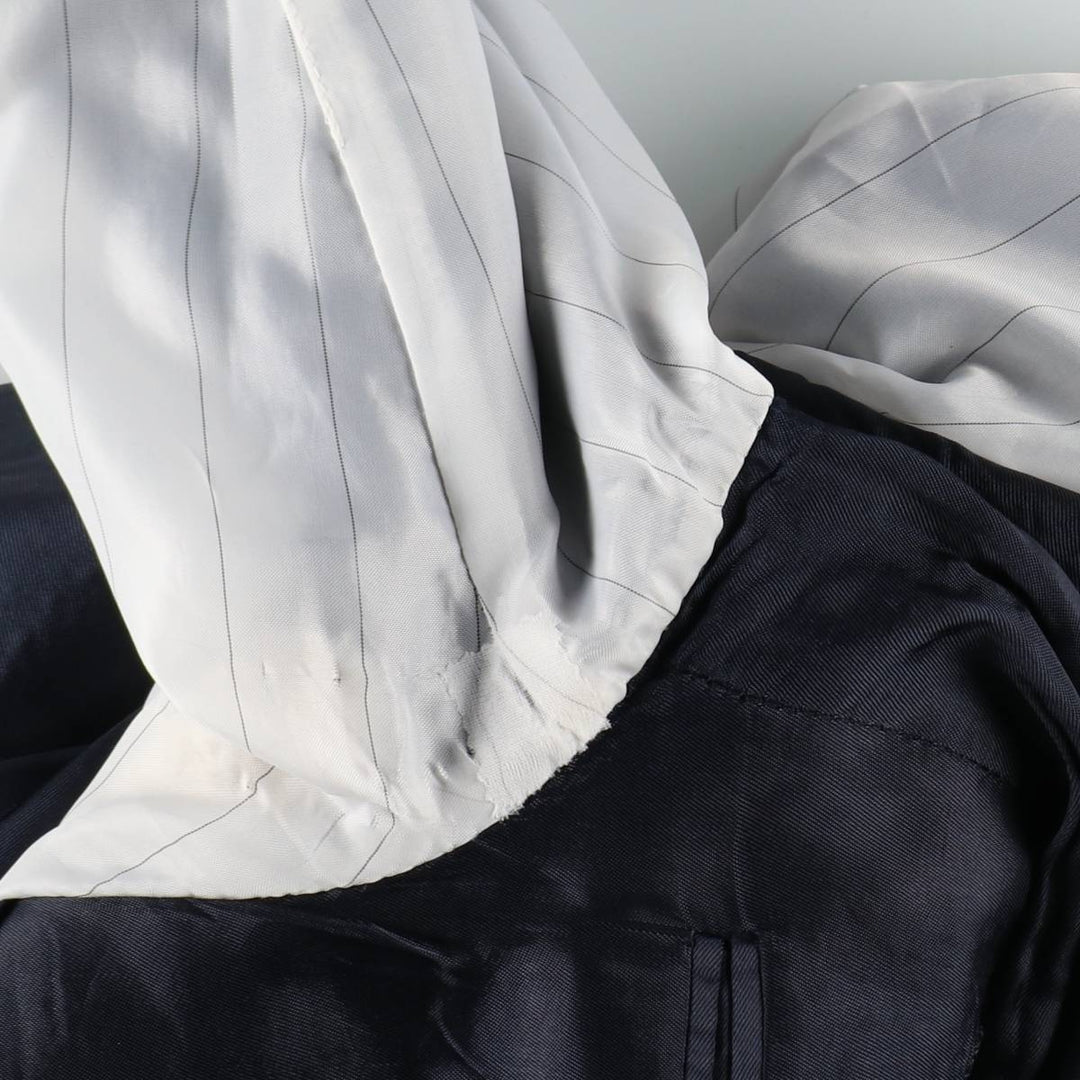 Aquascutum LONDON Navy Blazer Tailored Jacket, Men's Size S (approx.) wool navy blue type Vintage Second Hand