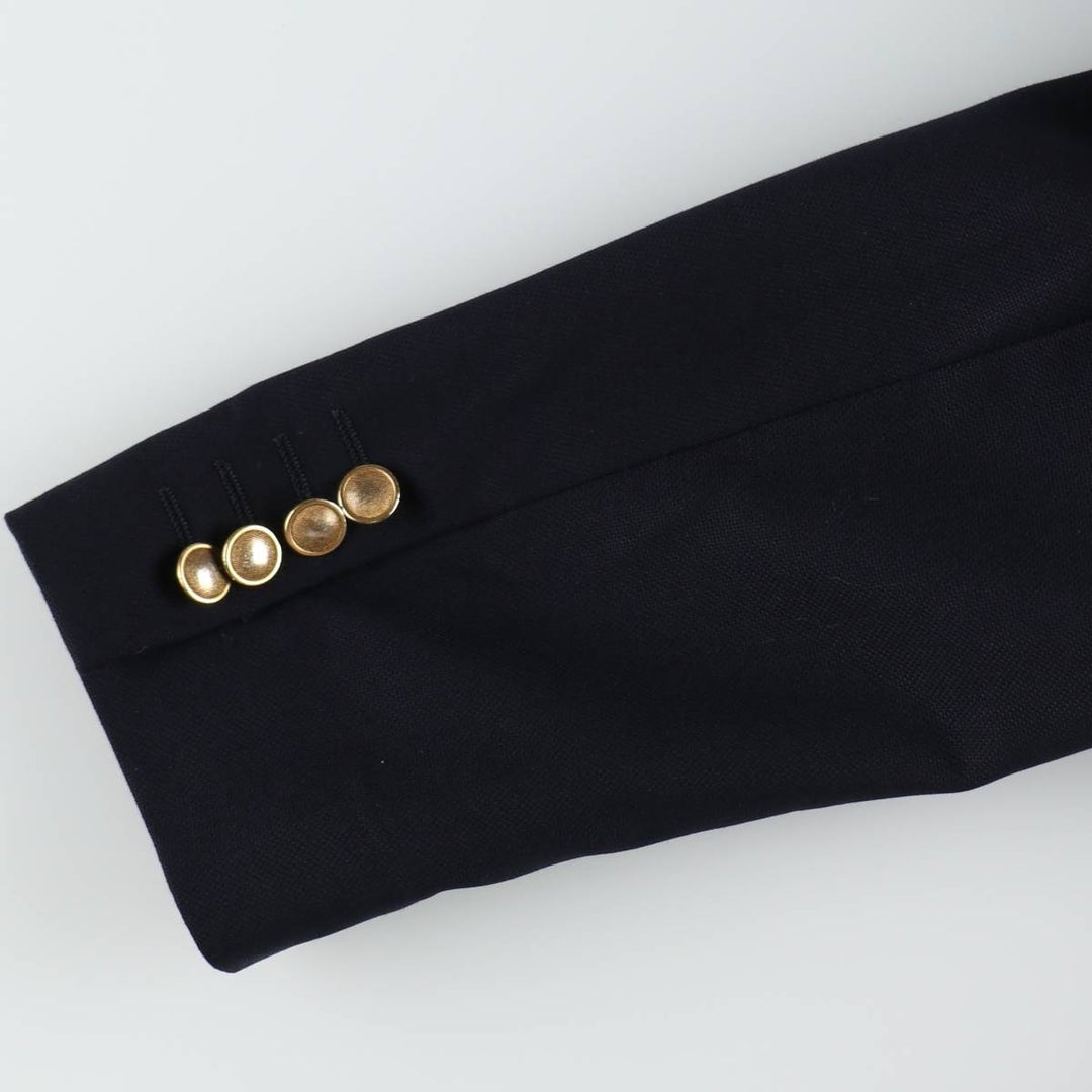 Aquascutum LONDON Navy Blazer Tailored Jacket, Men's Size S (approx.) wool navy blue type Vintage Second Hand
