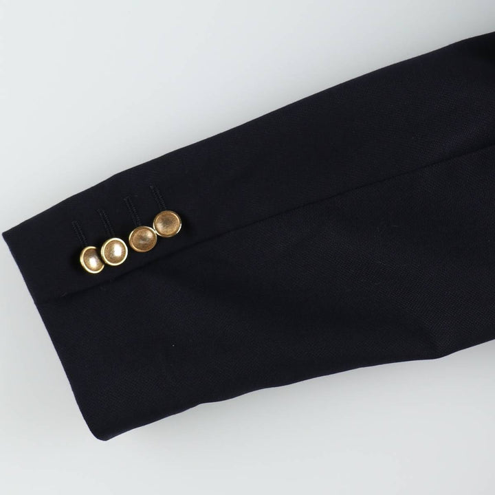 Aquascutum LONDON Navy Blazer Tailored Jacket, Men's Size S (approx.) wool navy blue type Vintage Second Hand